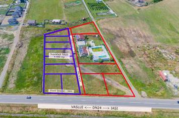Teren Intravilan de Vânzare 4,000mp Deschidere la DN24 intrare Vaslui anunturi imobiliare Vaslui