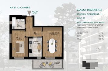 Apartament 2 camere Sos. Oltenitei, nr. 11 - Gama Residence BL.T3, B1 anunturi imobiliare Bucuresti