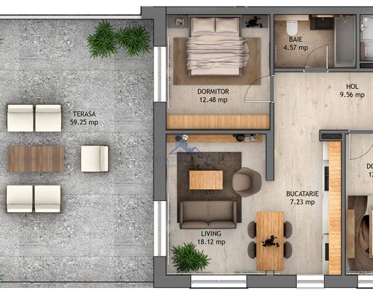 Apartament 3 camere Sibiu, 67 mp