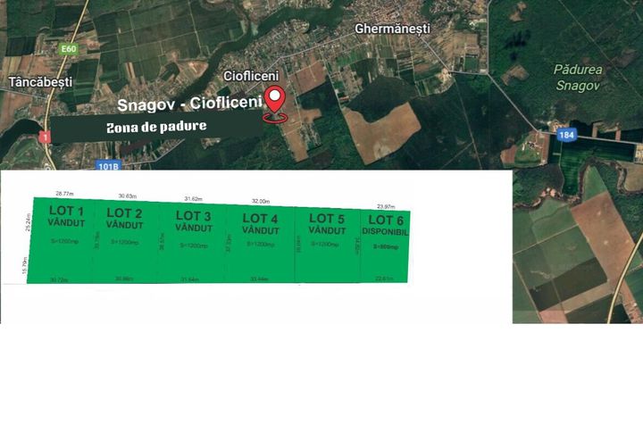 Teren Ciofliceni loturi teren 800 - 1600mp anunturi imobiliare Bucuresti