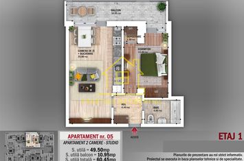 Apart.bloc nou-2 Camere-60mp-bloc Premium-Grigorescu anunturi imobiliare Bucuresti