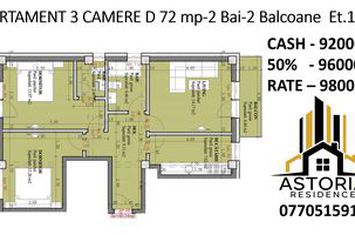 Apartament 3 camere de vanzare LUNCA CETATUII - Iasi anunturi imobiliare Iasi