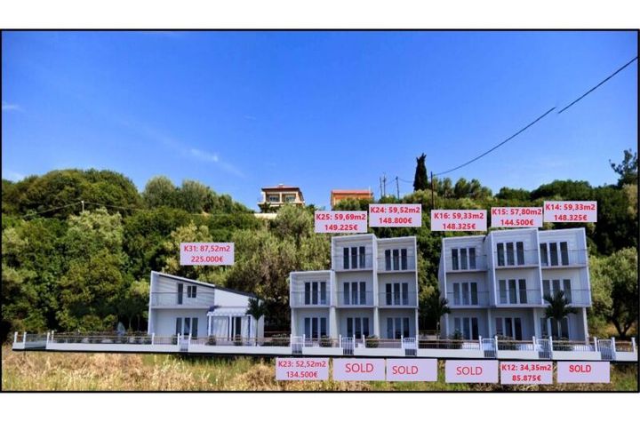 Apartament în două niveluri, 34 mp, 88 m de mare anunturi imobiliare Grecia