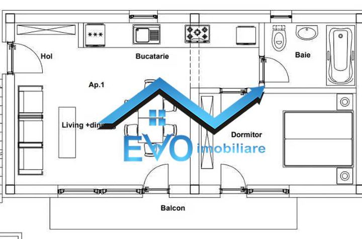 Apartament 2 camere de vanzare REDIU - Iasi anunturi imobiliare Iasi