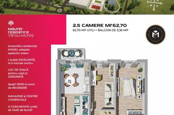 Apartament 3 camere de vanzare LIBERTATII - Mures anunturi imobiliare Mures