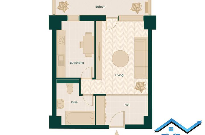 Garsonieră de vanzare PODU ROS - Iasi anunturi imobiliare Iasi