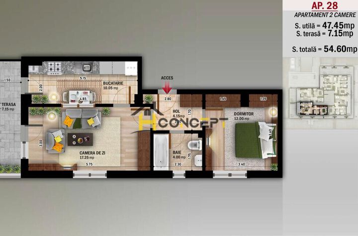 Apartament 2 camere Nou Nicolae Grigorescu TVA 9% inclus anunturi imobiliare Bucuresti