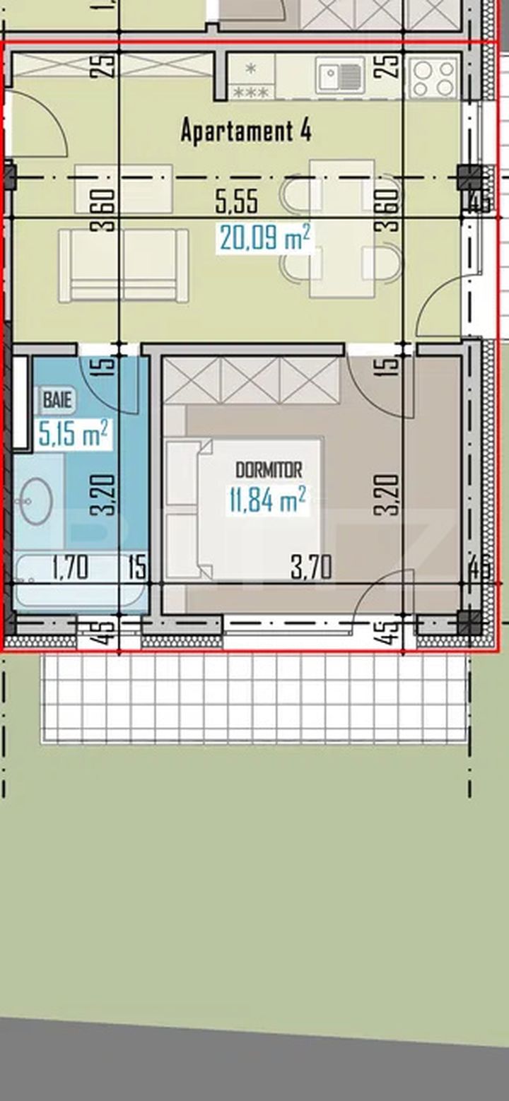 Apartament 2 camere de vanzare BACIU - Cluj anunturi imobiliare Cluj