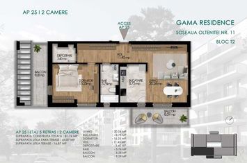 Apartament 2 camere Sos. Oltenitei, nr. 11 - Gama Residence - BL. T2, Ap.25 anunturi imobiliare Bucuresti
