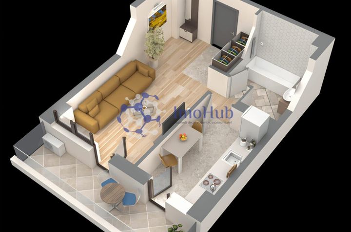 INTABULAT! Apartament cu o camera, Central, 44mp, 77.000 euro anunturi imobiliare Iasi