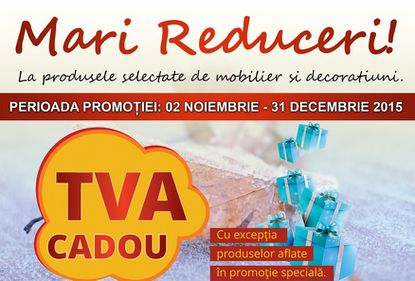 Black Friday la Casa Rusu: TVA cadou şi reduceri de până la 50% la toate produsele