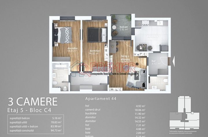 Vedere panoramica - 3 camere unic - Metalurgiei Berceni anunturi imobiliare Bucuresti