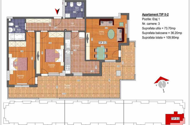 Apartament 3 camere de vanzare THEODOR PALLADY - Bucuresti anunturi imobiliare Bucuresti