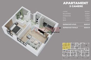 2 camere  Popesti Leordeni - Metrou Dimitrie Leonida anunturi imobiliare Bucuresti