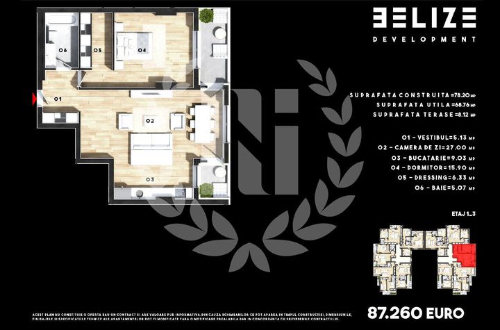 APARTAMENT 2 CAMERE CERNICA 2 TERASE 68 MP anunturi imobiliare Bucuresti