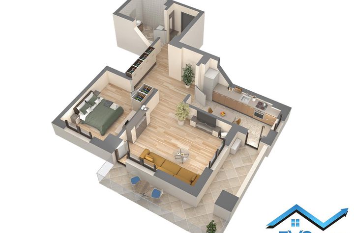 Apartament 2 camere de vanzare PODU ROS - Iasi anunturi imobiliare Iasi