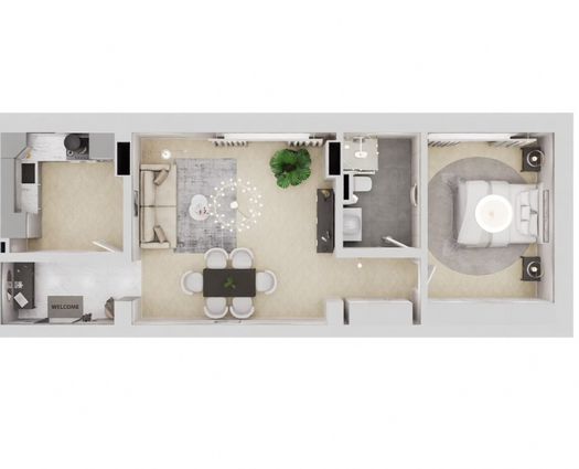 Apartament 2 camere Tomis Nord, 57 mp