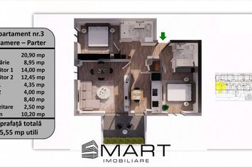 Apartament 3 camere de vanzare TRACTORU - Brasov anunturi imobiliare Brasov