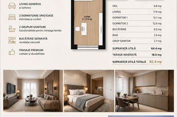 Apartament 3 camere cu terasă de 18 mp | Parter | Bloc finalizat și intabulat |Sector 4 anunturi imobiliare Bucuresti