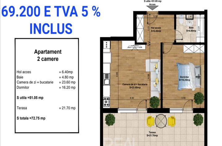 Apartament 2 camere de vanzare BUCURESTI - Bucuresti anunturi imobiliare Bucuresti