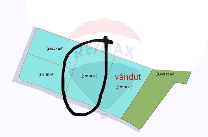 Parcelă 872.6 mp, intravilan Chinteni, duplex sau casă individuală anunturi imobiliare Cluj