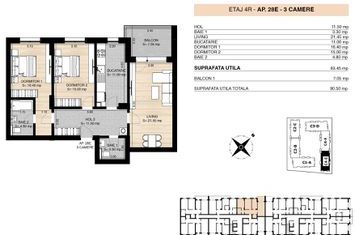 ROND OMV PIPERA - MILUNA RESIDENCE - APARTAMENT 3 CAMERE anunturi imobiliare Bucuresti