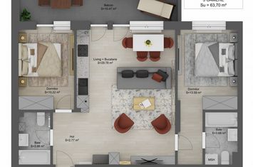 Apartament 3 camere de vanzare MIHAI VITEAZU - Sibiu anunturi imobiliare Sibiu
