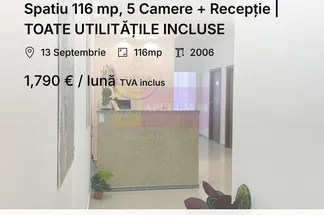 Spațiu comercial de închiriat Bucuresti - 13 Septembrie