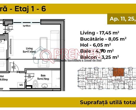 Garsonieră Metalurgiei, 39 mp