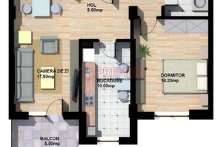 Apartament 2 camere 54 mp