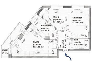 Apartament 3 camere de vanzare TRACTORU - Brasov anunturi imobiliare Brasov