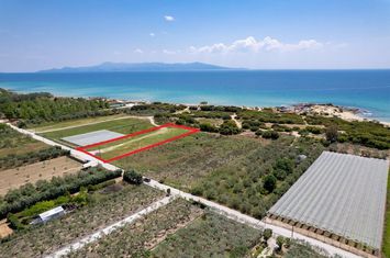 Teren 3.168 mp, față la mare — Ammolofoi, Nea Peramos anunturi imobiliare Grecia
