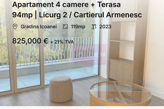Apartament 4 camere de vânzare Bucuresti - Gradina Icoanei