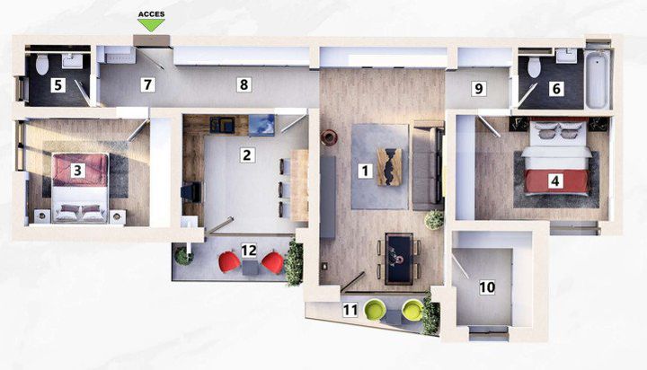 Apartament 3 camere de vanzare MEHALA - Timis anunturi imobiliare Timis
