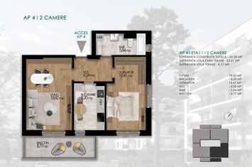 Apartament 2 camere Sos. Oltenitei, nr. 11 - Gama Residence - BL. T3, Ap. 4 anunturi imobiliare Bucuresti