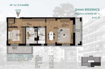 Apartament 3 camere Sos. Oltenitei, nr. 11 - Gama Residence - BL. T2, Ap.16 anunturi imobiliare Bucuresti