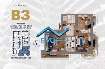 Apartament 3 camere de vanzare COPOU - Iasi anunturi imobiliare Iasi