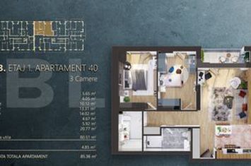 Apartament 3 camere de vanzare CLUJ-NAPOCA - Cluj anunturi imobiliare Cluj