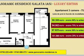 Apartament 3 camere de vanzare GALATA - Iasi anunturi imobiliare Iasi