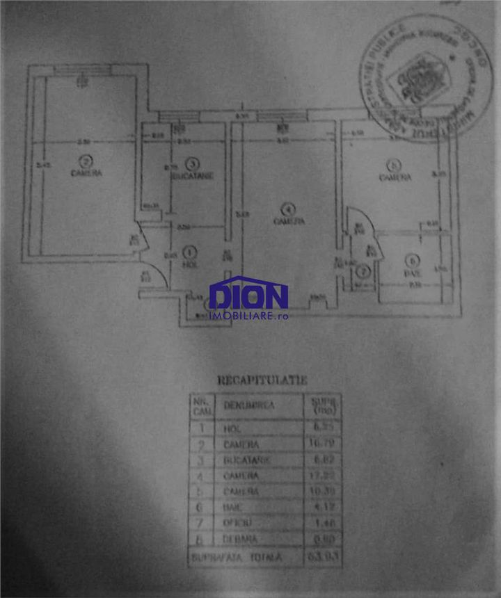Apartament 3 camere de vanzare DRISTOR - Bucuresti anunturi imobiliare Bucuresti