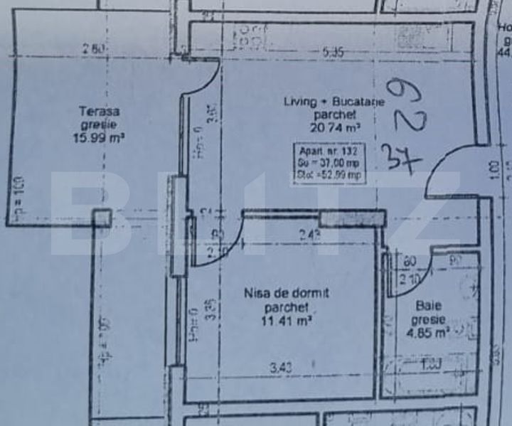 Apartament 2 camere de vanzare FLORESTI - Cluj anunturi imobiliare Cluj