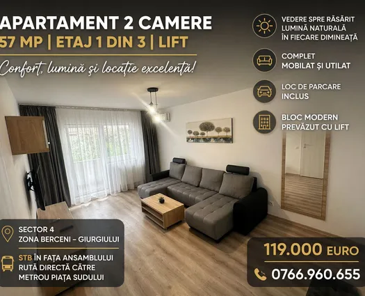 Apartament 2 camere Giurgiului, 50 mp