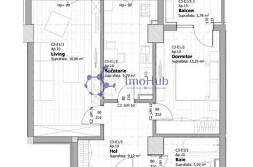 BLOC NOU! Apartament cu 2 camere, etaj 3, Tatarasi, 60mp, 98.000 euro anunturi imobiliare Iasi