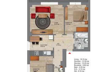 Apartament 3 camere de vanzare POPESTI-LEORDENI - Bucuresti anunturi imobiliare Bucuresti