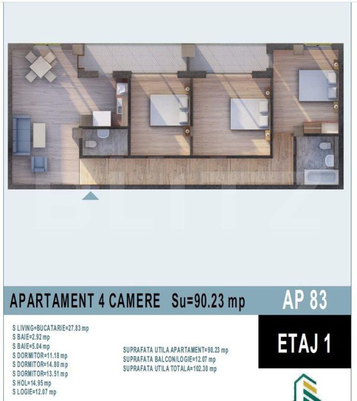 Apartament 4 camere de vanzare BISTRITA - Bistrita-Nasaud anunturi imobiliare Bistrita-Nasaud