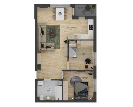 Apartament 3 camere Sibiu, 65 mp