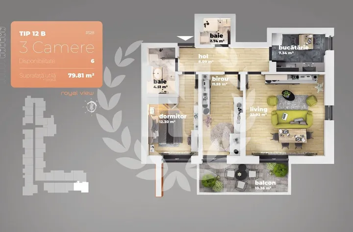 Apartament 3 camere Piata Sudului 79.81 mp utili anunturi imobiliare Bucuresti