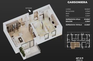 GARSONIERA-41.95 MP-PRIMARIE anunturi imobiliare Bucuresti