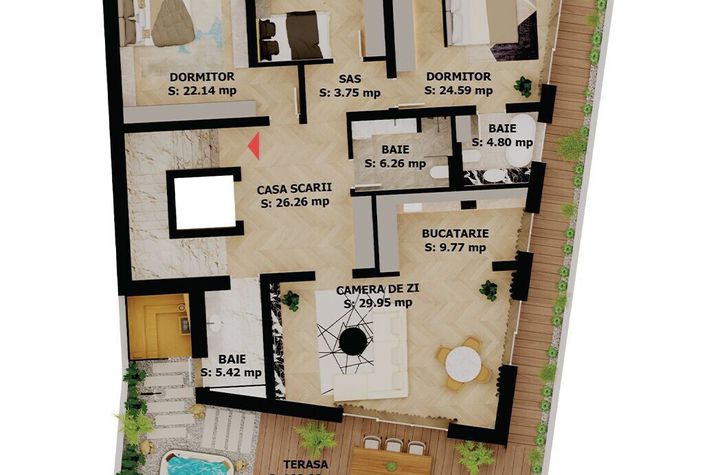 Apartament nou, 4 camere, 590 000 Euro. Comision 0. anunturi imobiliare Bihor