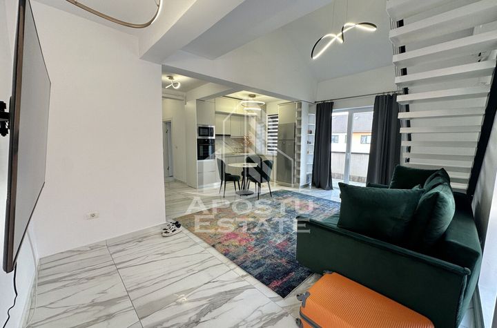 Penthouse cu 3 camere si 2 bai complet mobilat si utilat in Giroc. anunturi imobiliare Timis